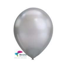 Silver Chrome Latex Balloon 12 inch