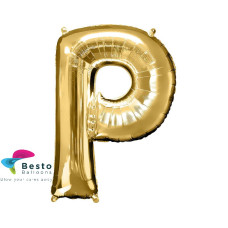 Golden Alphabet Foil Balloon "P"