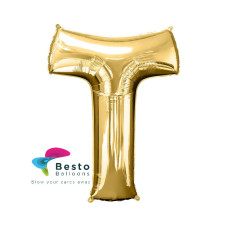 Golden Alphabet Foil Balloon "T"