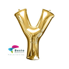 Golden Alphabet Foil Balloon "Y"