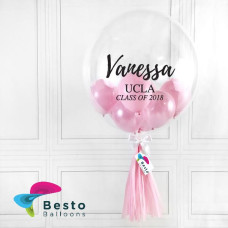 Pink Graduation Bubble Balloon