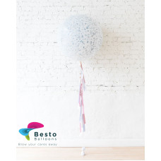 Frosted Blue Giant Balloon and Gender Reveal