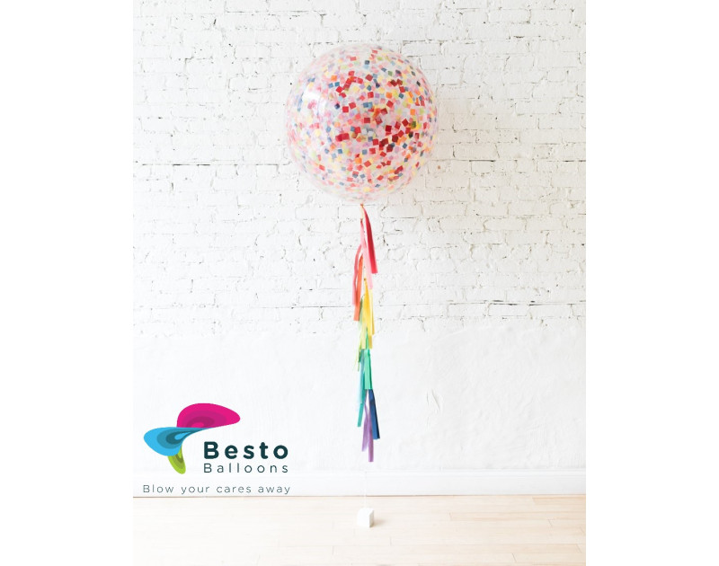Rainbow Palette Confetti Giant Balloon