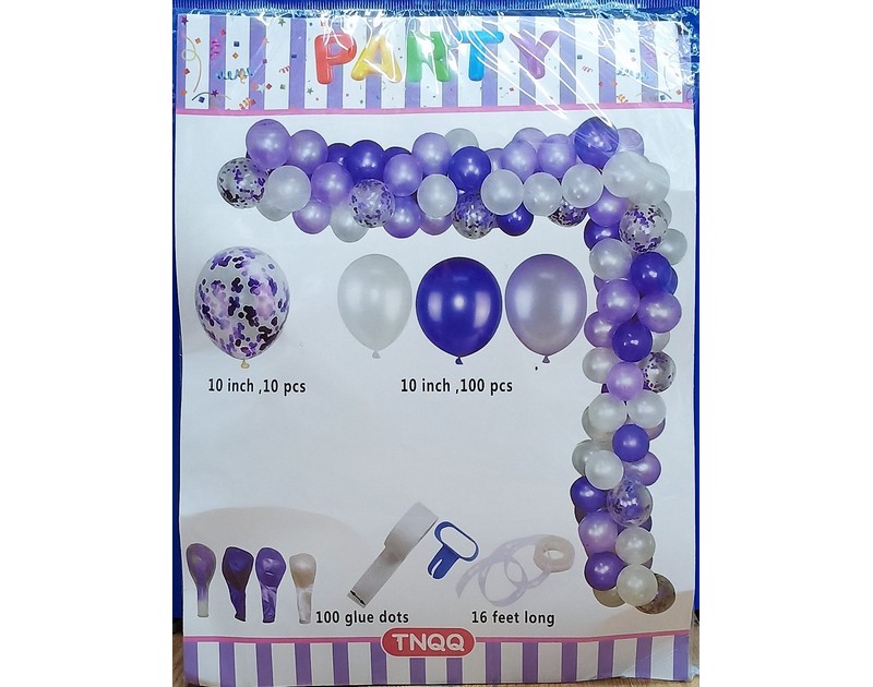 Purple And Purple Confetti DIY Balloon Garland Kit
