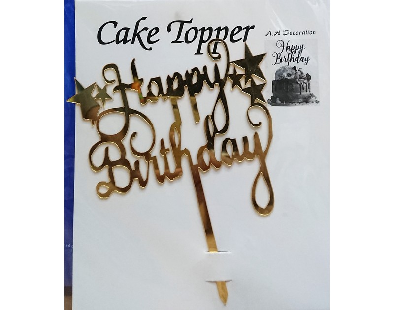 Acrylic Happy Birthday Cake Toppers