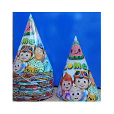 Cocomelon Theme Birthday Caps 10 pcs