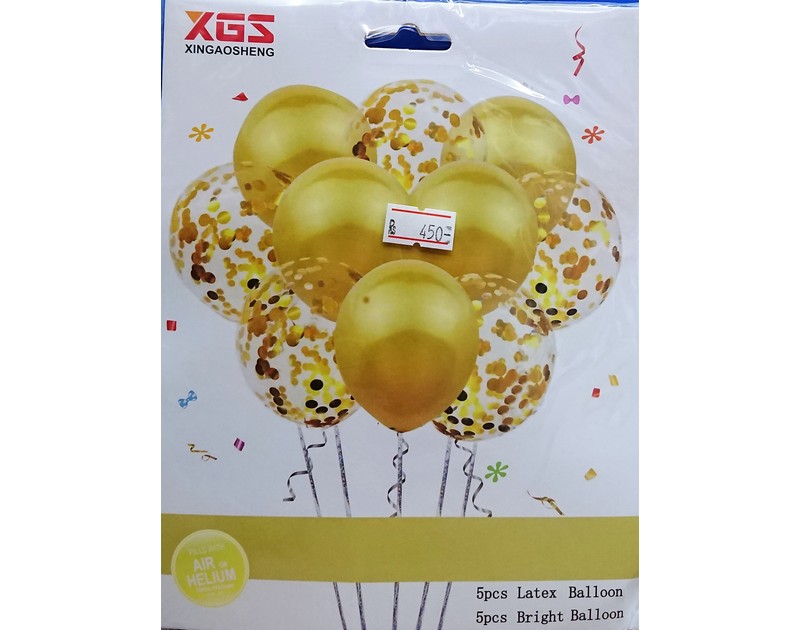 Confetti and Opaque Latex Balloons Set