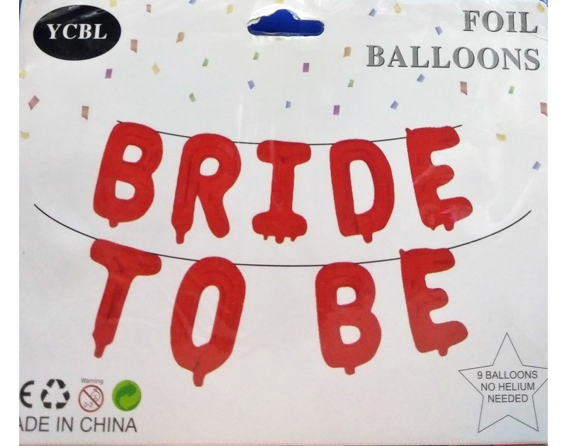 Bride To Be Alphabets Foil Balloons