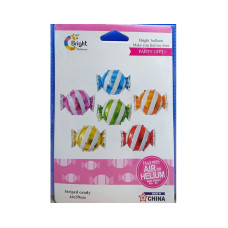Sweet Candy Striped Shaped Foil Balloon