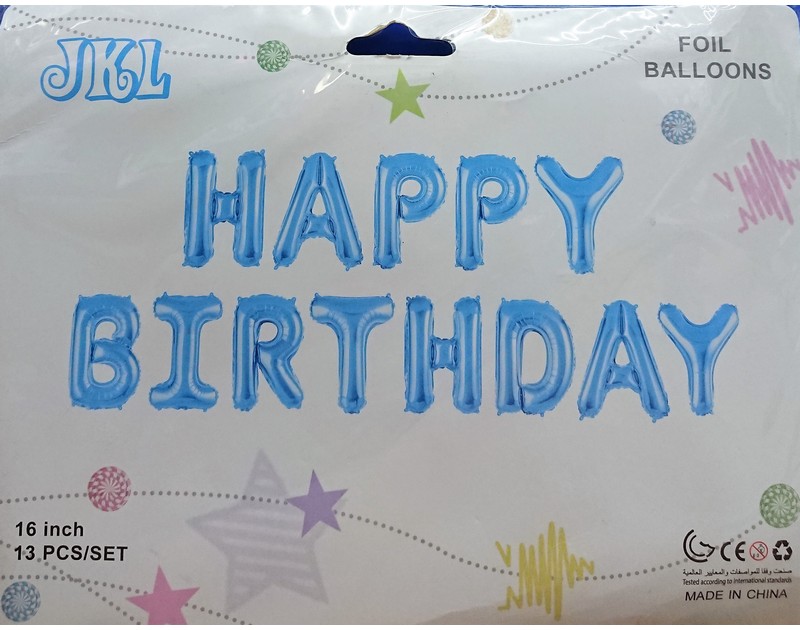 Happy Birthday Letters Foil Balloon Set