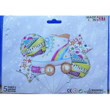 Kid's Birthday Foil Balloons Set