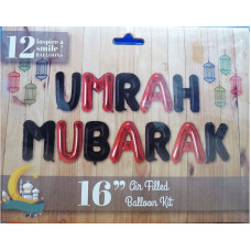 Umrah Mubarak Alphabets Foil Balloons