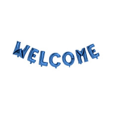 Welcome Alphabet Foil Balloons Set