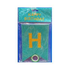 Happy Birthday Chain Turquoise