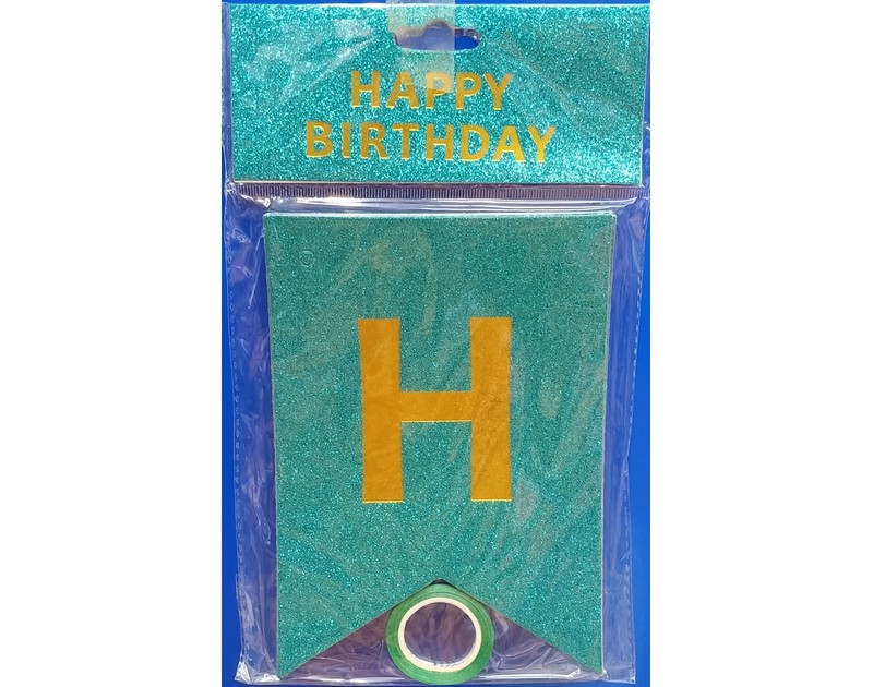 Happy Birthday Chain Turquoise