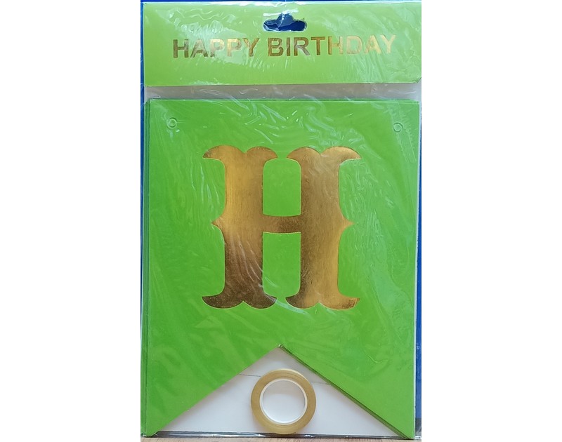 Happy Birthday Chain Green