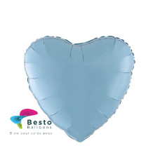 Pastel Blue Heart Shape Foil Balloon