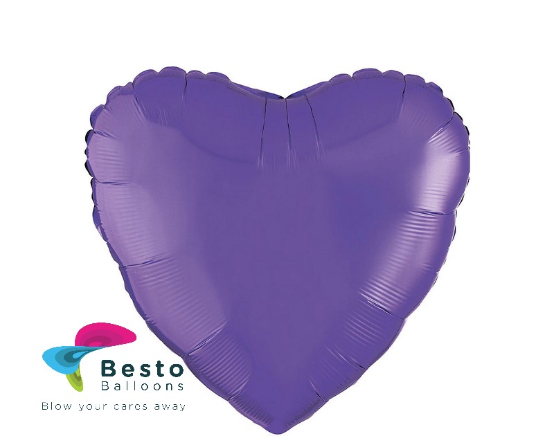 Purple Heart Shape Foil Balloon