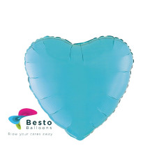 Sea Blue Heart Shape Foil Balloon