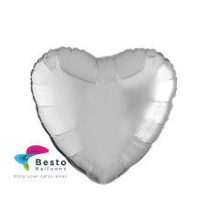 Silver Heart Shape Foil Balloon