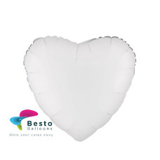 White Heart Shape Foil Balloon