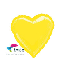 Yellow Heart Shape Foil Balloon