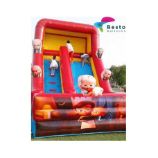 Boss Baby Inflatable Slide and Bouncing Combo Rental Service for Karachi Only