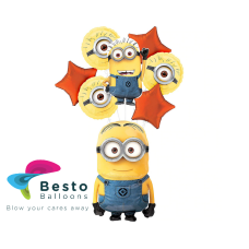 Minion Foil Balloon Bouquet 5 pcs