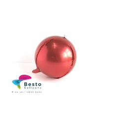 Red Orbz Metallic Foil Balloon