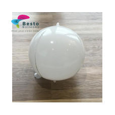 White Orbz Metallic Foil Balloon