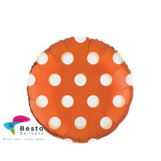 Orange Polka Dot Foil Balloon