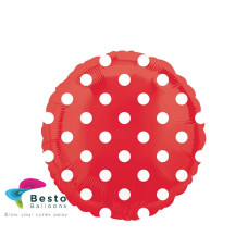 Red Polka Dot Foil Balloon