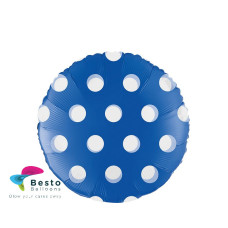 Royal Blue Polka Dot Foil Balloon