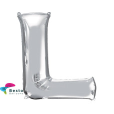 Silver Alphabet Foil Balloons "L"
