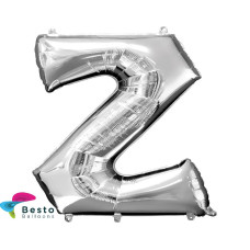 Silver Alphabet Foil Balloons "Z"