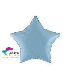 Pastel Blue Star Shape Foil Balloon