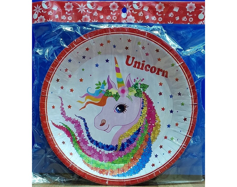 Unicorn Paper Plates 10 Pcs Pack