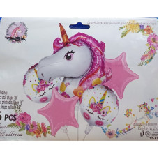 Unicorn Foil Balloons Bouquet 5 Pcs 