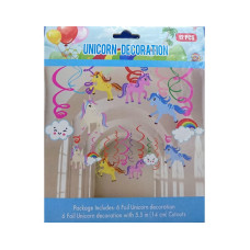 Unicorn Decoration Sealing Hangings 12 pcs Set