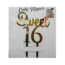 Sweet 16 Birthday Cake Topper