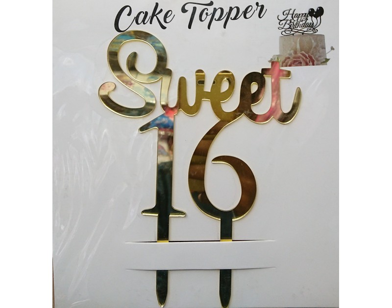 Sweet 16 Birthday Cake Topper