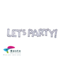 Lets Party Silver Alphabet Foil Balloon