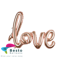 Love Rose Gold Alphabet Foil Balloon