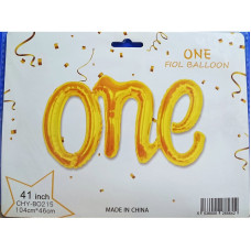 Word One Decoration Foil Balloon
