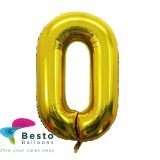 Number Foil Balloon 0 Golden