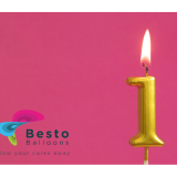Number Candle Golden 1