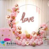 Bliss Peach Balloon Garland Decoration - Round