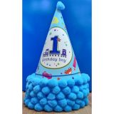 Happy Birthday 1st Cap Balls Blue
