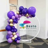 Purple Glow Balloon Garland Decoration - Round