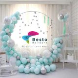 Blue Balloon Garland Decoration - Round